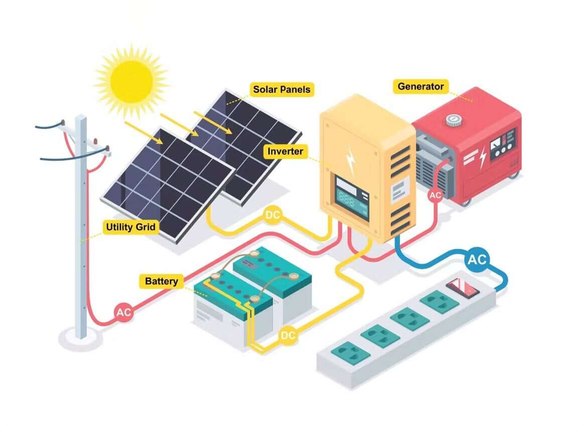 complete working process of a solar inverter