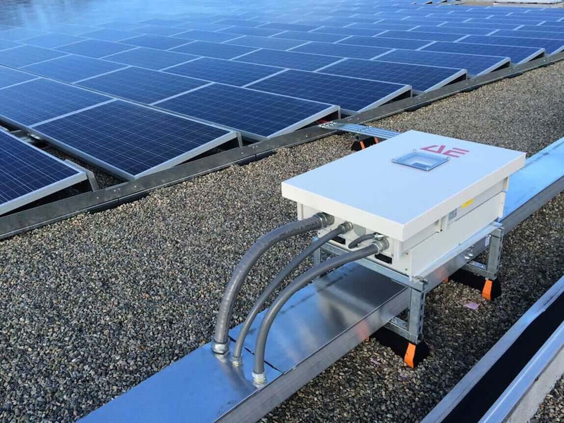 solar inverter connected with solar panels